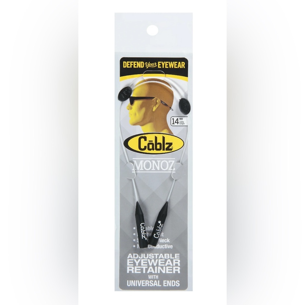 🆕 Cablz Zipz Adjustable Eyewear/Sunglasses Retainer with Universal Ends. Unisex.